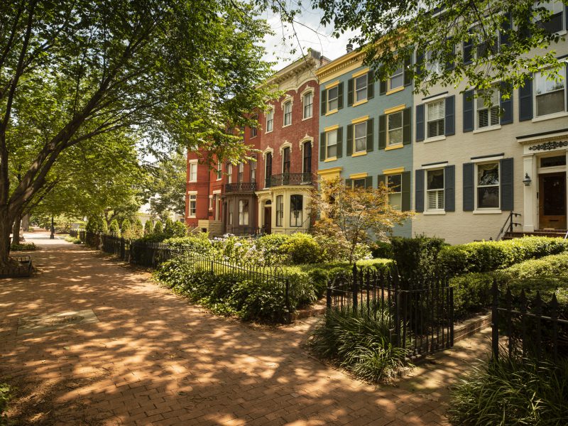 Capitol Hill historic community in Washington DC USA